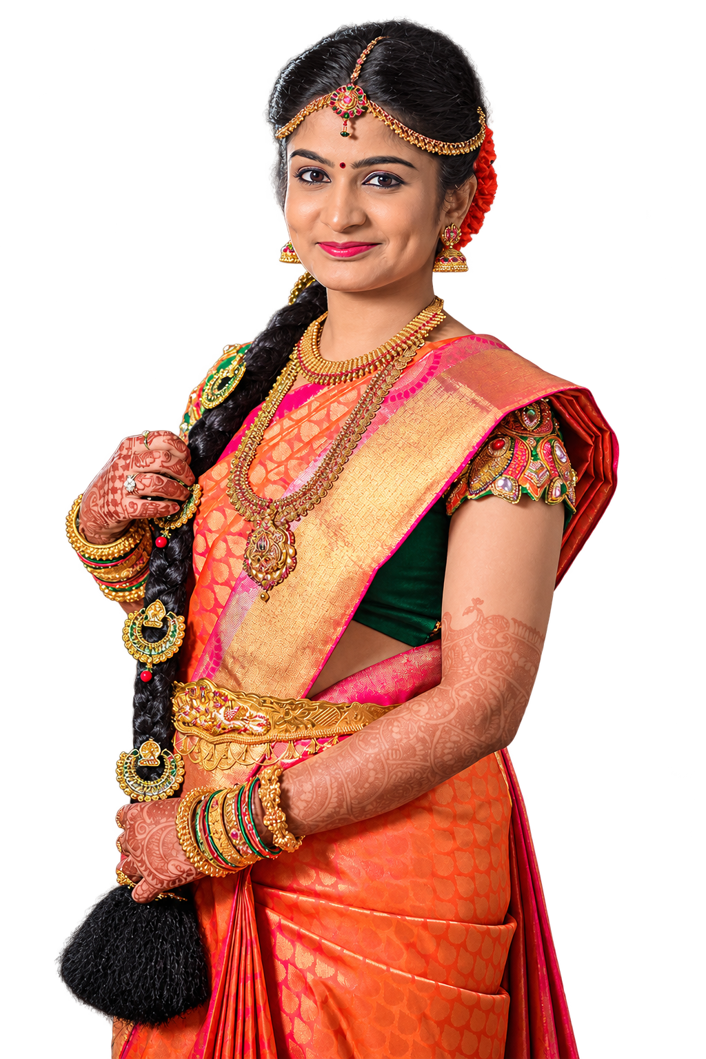 Bride wearing elegant bridal makeup